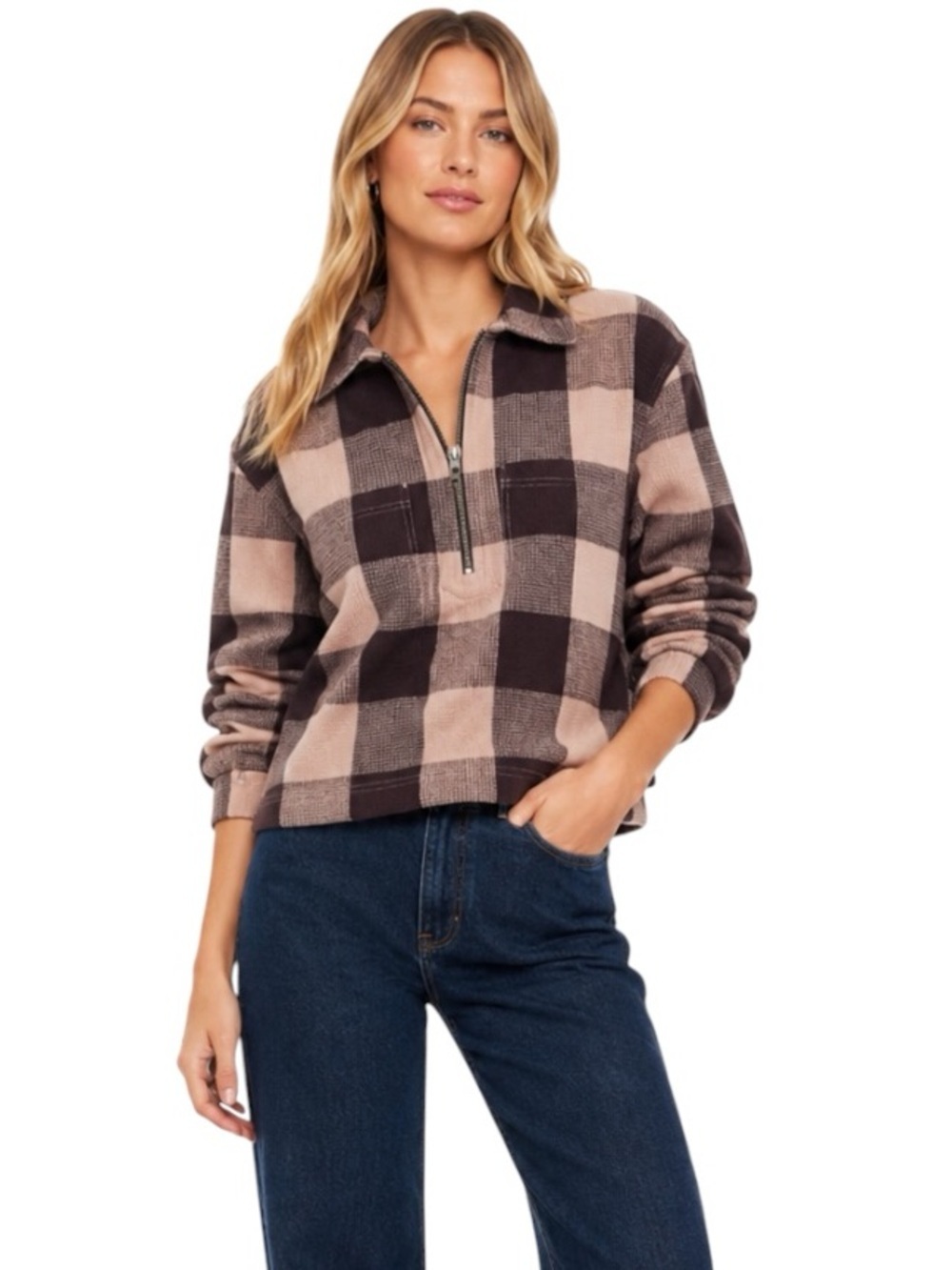 Madewell Waffle Half-zip Popover Shirt Size XS